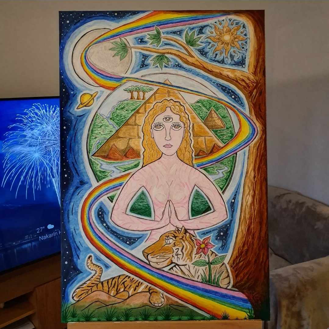 Tiger Goddess - Original on Canvas