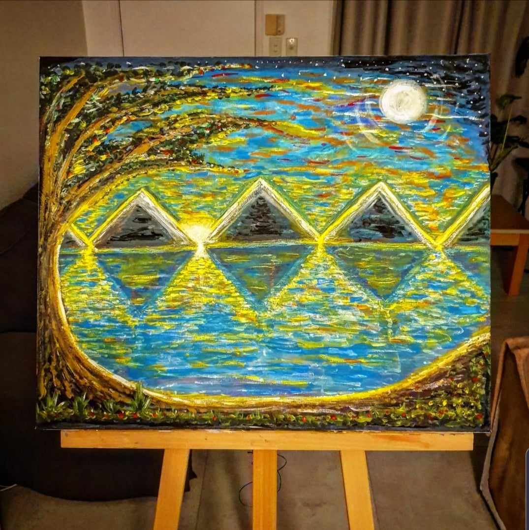 Sunset Mountains - Original on Canvas